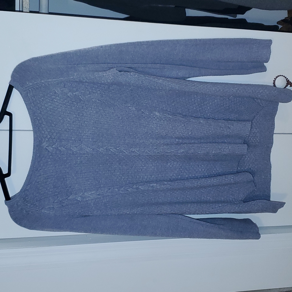 Silvery blue extra soft sweater